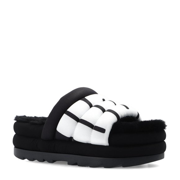 Ugg Women's Maxi Slide Logo Black Platform Size 8 NEW - Picture 3 of 5